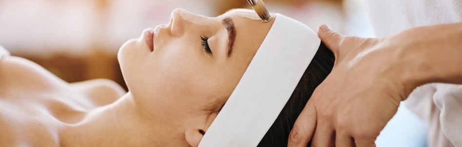 Shot of an attractive young woman getting a chemical peel